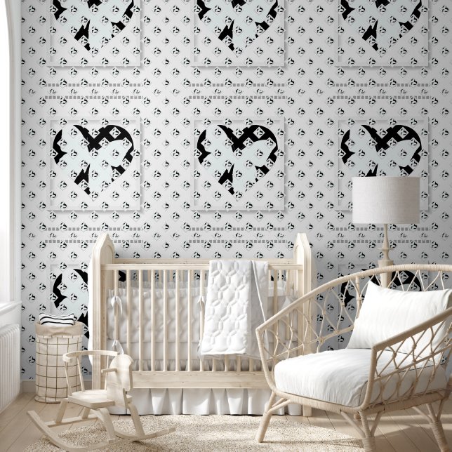 Butterfly Heart On White  Wallpaper (Kids)