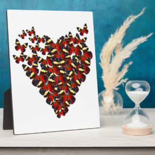 Butterfly heart plaque