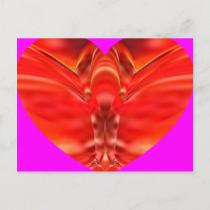 Butterfly heart   -  Red Glamour Postcard