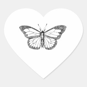 Butterfly Heart Sticker