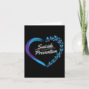 Butterfly Heart Suicide Awareness Mental Health  Card