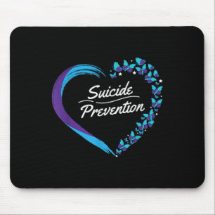 Butterfly Heart Suicide Awareness Mental Health  Mouse Mat