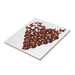 Butterfly heart tile