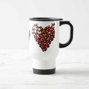Butterfly heart travel mug