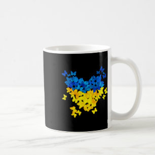 Butterfly Heart Ukraine Flag Ukrainian Ukrainian Coffee Mug