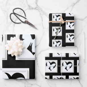 Butterfly Heart Wrapping Paper Sheet
