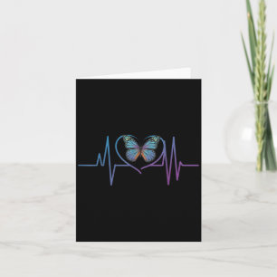Butterfly Heartbeat Suicide Awareness  Card