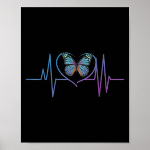 Butterfly Heartbeat Suicide Awareness Poster