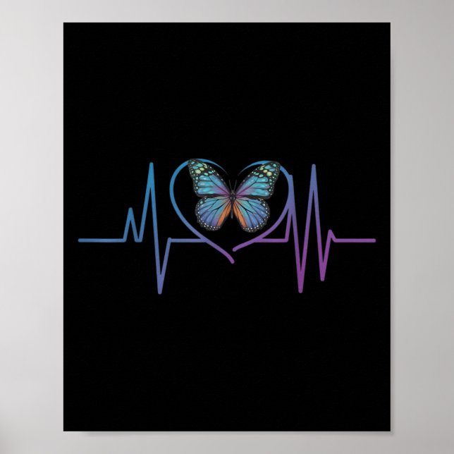 Butterfly Heartbeat Suicide Awareness  Poster (Front)