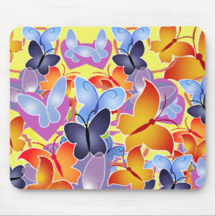 Butterfly Hearts Mouse Mat