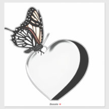 Butterfly Hearts Sticker