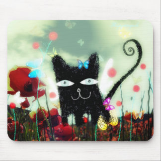 Butterfly heaven cat poppy lomography mousepad