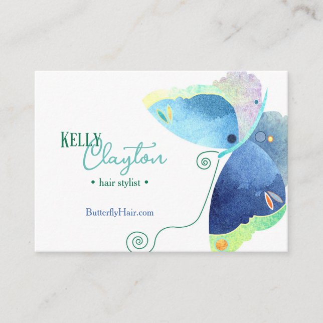 Butterfly Heaven Hair Stylist Business Card (Front)