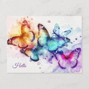 Butterfly Hello Postcard
