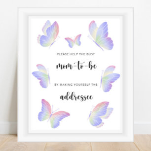 Butterfly Help the Busy Mom-to-Be  Poster