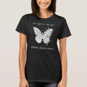 Butterfly Her Fight Is My Fight Postpartum Depress T-Shirt