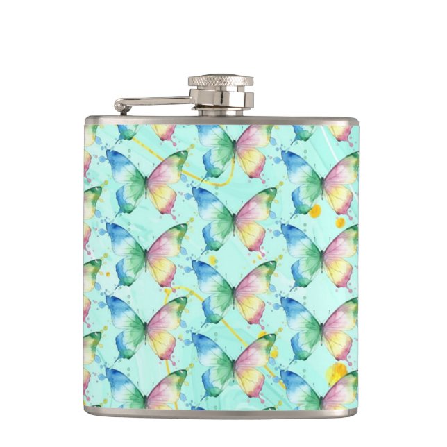 Butterfly Hip Flask (Front)