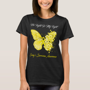 Butterfly His Fight Is My Fight Ewing's Sarcoma  T-Shirt