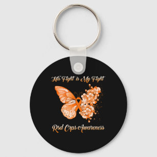 Butterfly His Fight Is My Fight Rsd Crps Awareness Key Ring