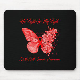 Butterfly His Fight Is My Fight Sickle Cell Anaemi Mouse Mat