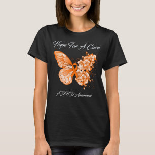 Butterfly HOPE FOR A CURE ADHD Awareness T-Shirt