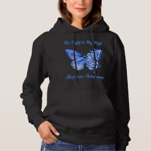 Butterfly Hope For A Cure Alopecia Awareness Premi Hoodie