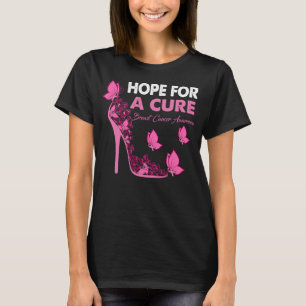 Butterfly Hope For A Cure Breast Cancer Awareness T-Shirt