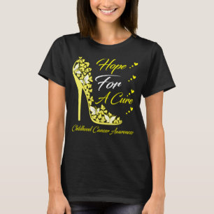 Butterfly Hope For A Cure Childhood Cancer Warrior T-Shirt