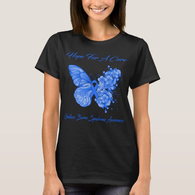 Butterfly Hope For A Cure Guillain Barre Syndrome  T-Shirt (Front)