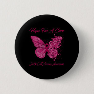 Butterfly Hope For A Cure Sickle Cell Anaemia Awar 6 Cm Round Badge