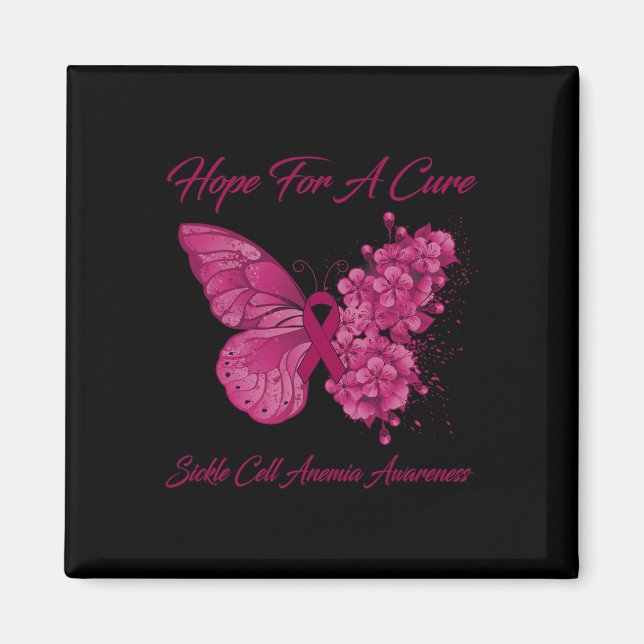 Butterfly Hope For A Cure Sickle Cell Anaemia Awar Magnet (Front)