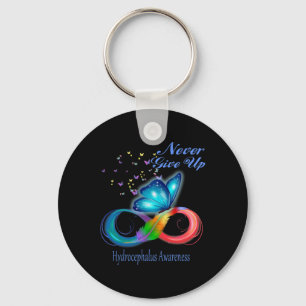 Butterfly Hydrocephalus Awareness  Key Ring