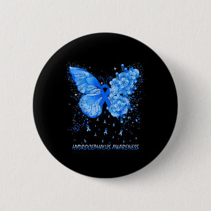 Butterfly Hydrocephalus Awareness Ribbon 6 Cm Round Badge