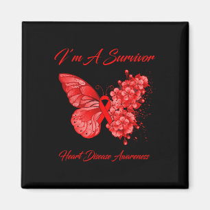 Butterfly I’m A Survivor Heart Disease Awareness  Magnet