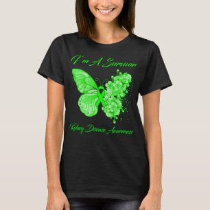 Butterfly I’m A Survivor Kidney Disease Awareness T-Shirt