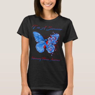 Butterfly I’m A Survivor Pulmonary Fibrosis T-Shirt