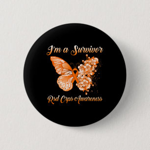 Butterfly I’m A Survivor Rsd Crps Awareness 6 Cm Round Badge