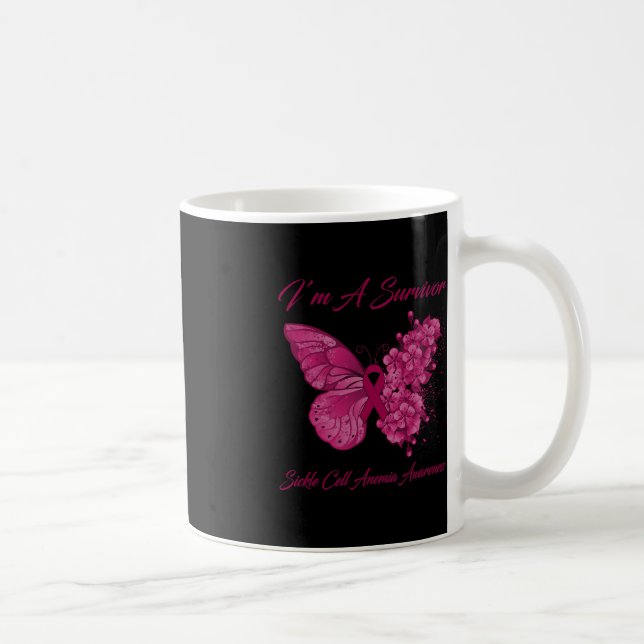 Butterfly I’m A Survivor Sickle Cell Anaemia Aware Coffee Mug (Right)
