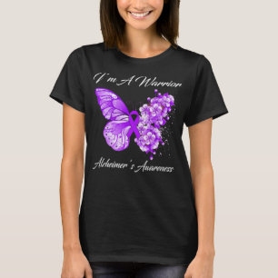 Butterfly I’M A Warrior Alzheimer’S Awareness T-Shirt