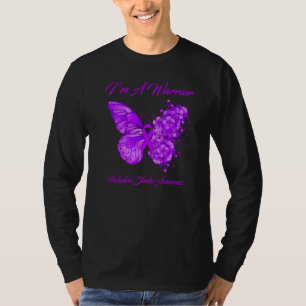 Butterfly I’m A Warrior Paediatrics Stroke Awarene T-Shirt