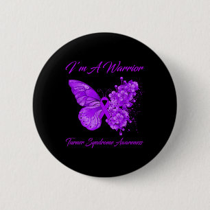 Butterfly I’m A Warrior Turner Syndrome Awareness 6 Cm Round Badge