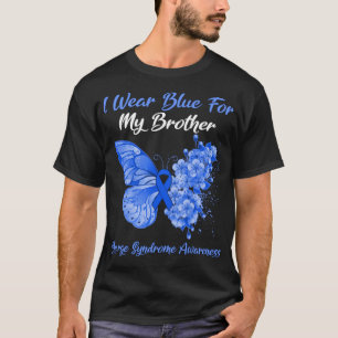 Butterfly I Wear Blue For Hydrocephalus Awareness T-Shirt