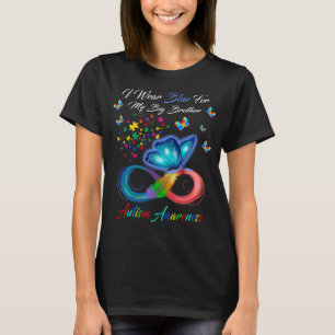 Butterfly I Wear Blue For My Big Brother Autism T-Shirt