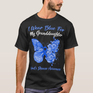 Butterfly I Wear Blue For My Granddaughter Behcet' T-Shirt