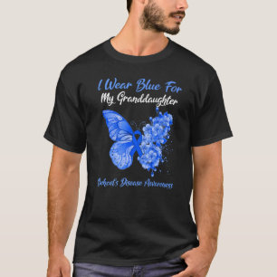 Butterfly I Wear Blue For My Granddaughter Behcet' T-Shirt