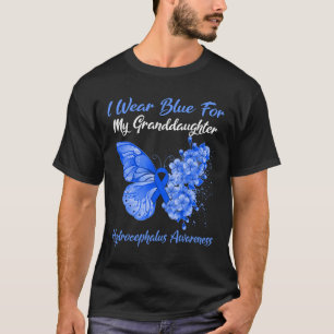 Butterfly I Wear Blue For My Granddaughter Hydroce T-Shirt