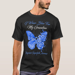 Butterfly I Wear Blue For My Grandma Osteogenesis T-Shirt