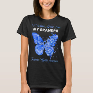 Butterfly I Wear Blue For My Grandpa Transverse My T-Shirt