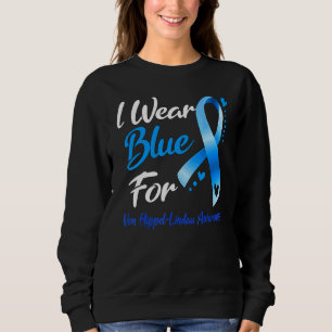 Butterfly I Wear Blue For Von Hippel Lindau Awaren Sweatshirt