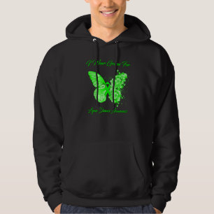 Butterfly I Wear Green For Lyme Disease Awareness Hoodie